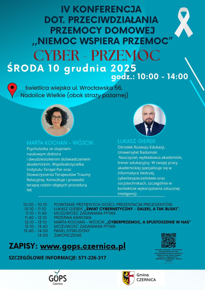 IV Konferencja interdyscyplinarna na rzecz przeciwdziałania przemocy domowej. Niemoc wspiera przemoc