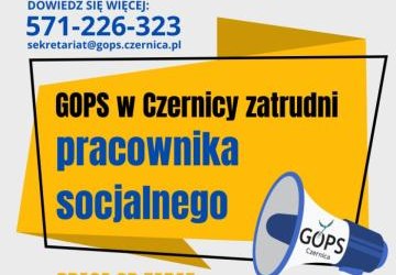 Zatrudnimy pracownika socjalnego